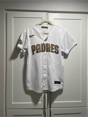 Nike MLB San Diego Padres All Star Game 2022 White Gold Blank Jersey